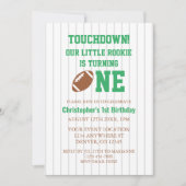 Invitation Rookie Football 1er anniversaire (Devant)
