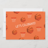 Invitation Rookie Hoop It Up Basketball Photo Anniversaire (Dos)