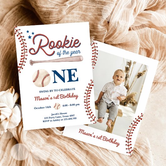 Invitation Rookie of the Year 1st Sport Boy Baseball Annivers