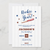 Invitation Rookie of the Year Birthday (Devant)