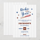 Invitation Rookie of the Year Birthday (Devant / Derrière)