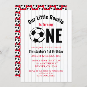 Invitation Rookie Soccer 1er anniversaire