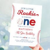 Invitation Rookie tournant un premier anniversaire de basebal