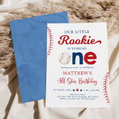 Invitation Rookie tournant un premier anniversaire de basebal