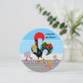 Invitation Rooster portugais avec cadeaux 1ère fête d'anniver (Debout devant)