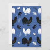 Invitation Roosters rustique Motif de ferme (Dos)