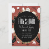 Invitation Roosters rustique Motif de ferme (Devant)