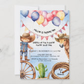 Invitation Rootin' Tootin' Bonne heure Anniversaire Invitatio (Devant)