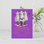 Invitation Rootin’ Tootin’ Cowboy Ghosts Halloween de l'Ouest (Debout devant)