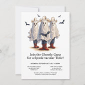 Invitation Rootin’ Tootin’ Cowboy Ghosts Halloween de l'Ouest (Devant)