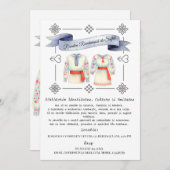 Invitation Roots Roumain Costume folklorique Attire tradition (Devant / Derrière)