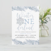 Invitation RORY Blue Winter OnderLand Pine 1er anniversaire (Debout devant)