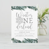 Invitation RORY Winter OnderLand Pine Argent 1er anniversaire (Debout devant)