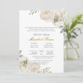 Invitation Rosa blanca Quinceanera (Debout devant)