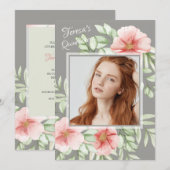 Invitation Rosa Canina Photo Quinceañera (Devant / Derrière)