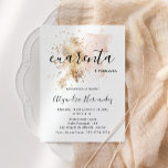 Invitation Rosa Cuarenta y Fabulosa Cumpleaños<br><div class="desc">Esta invitación de 40 cumpleaños présenta un salpicón de acuarela rosa y dorado, junto con una combinación de fuentes modernas y elegantes. Con sus vibraciones femeninas, es perfecta para una mujer moderna y elegante. ¿Necesitas una para una edad diferente ? Pas de problème de foin, se puede personalizar haciendo clic...</div>