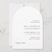 Invitation Rosa Elegant Mariage moderne (Devant)