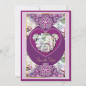 Invitation Rosace bleu ou rouge pour bébé&enfant (Devant)