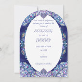 Invitation Rosace bleue (Dos)
