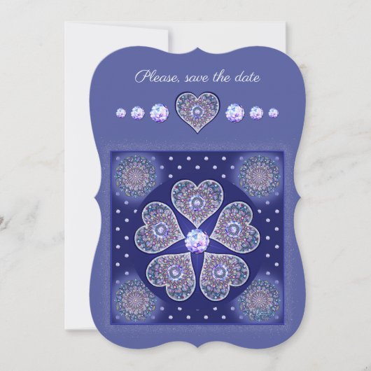 Invitation Rosace bleue (Devant)