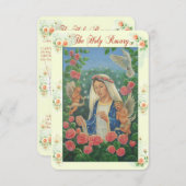 Invitation Rosary Prayer Card (Devant / Derrière)