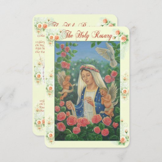 Invitation Rosary Prayer Card (Devant / Derrière)