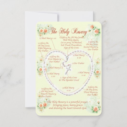 Invitation Rosary Prayer Card (Dos)