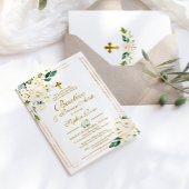 Invitation Rosas Blancas para Bautizo & Primer Añito