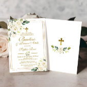 Invitation Rosas Blancas para Bautizo & Primer Añito