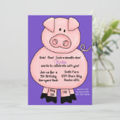 Invitation rosâtre de porc (Debout devant)