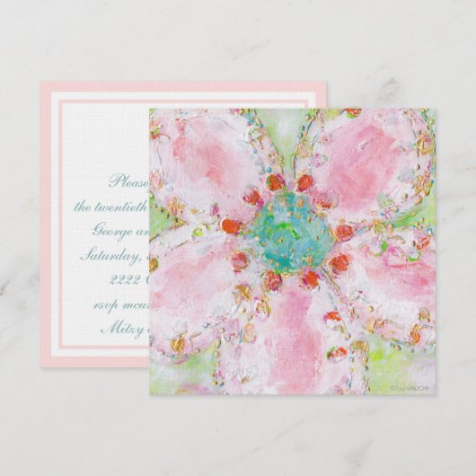 Invitation rose (Devant / Derrière)