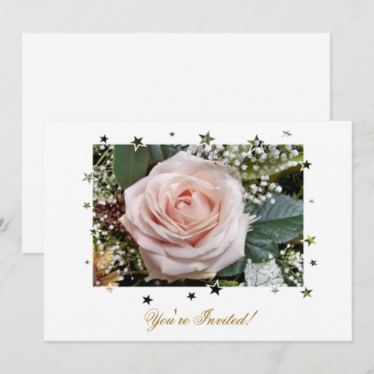 INVITATION ROSE (Devant / Derrière)