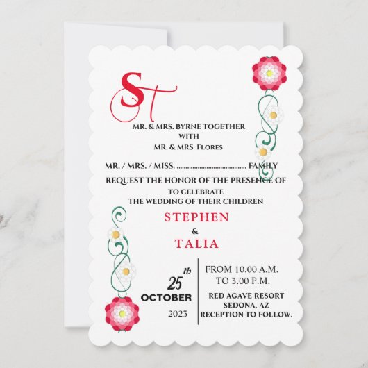 Invitation Rose (Devant)