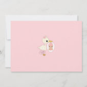 Invitation ROSE 1A de FILLE d'invitation de baby shower de la (Dos)