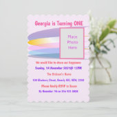 Invitation rose 1er anniversaire (Debout devant)