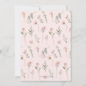 Invitation Rose 1er anniversaire Miss Onederful Fleur sauvage (Dos)