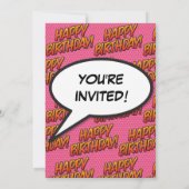 Invitation Rose à tout âge Bonne fête d'anniversaire amusante (Dos)