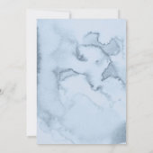 Invitation Rose à une personne et Dusty Blue 2 Mariage (Dos)