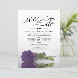 Invitation Rose Améthyste Nous Faisons Toujours Mariage Vow R