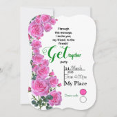 Invitation Rose amical (Devant)