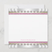 Invitation Rose Angel bébé fille douche (Dos)