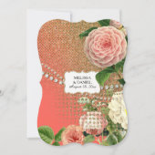 Invitation Rose anglais vintage Glam Old Hollywood Regency (Devant)