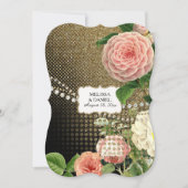 Invitation Rose anglais vintage Glam Old Hollywood Regency (Devant)