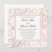 Invitation Rose antique (Devant / Derrière)