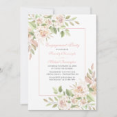 Invitation Rose Aquarelle Blush Rose Floral (Devant)