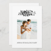 Invitation *~* Rose AR6 Victorian QR PHOTO Mariage RSVP (Devant / Derrière)