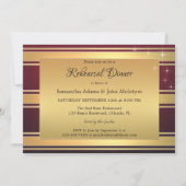 Invitation Rose Arbor Beach Répétition de mariage Dîner (Dos)