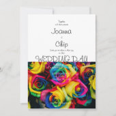 Invitation Rose arc-en-ciel (Devant)