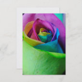 Invitation Rose arc-en-ciel 5 (Devant / Derrière)