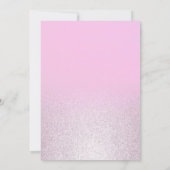 Invitation Rose argenté dégradé de lavande parties scintillan (Dos)